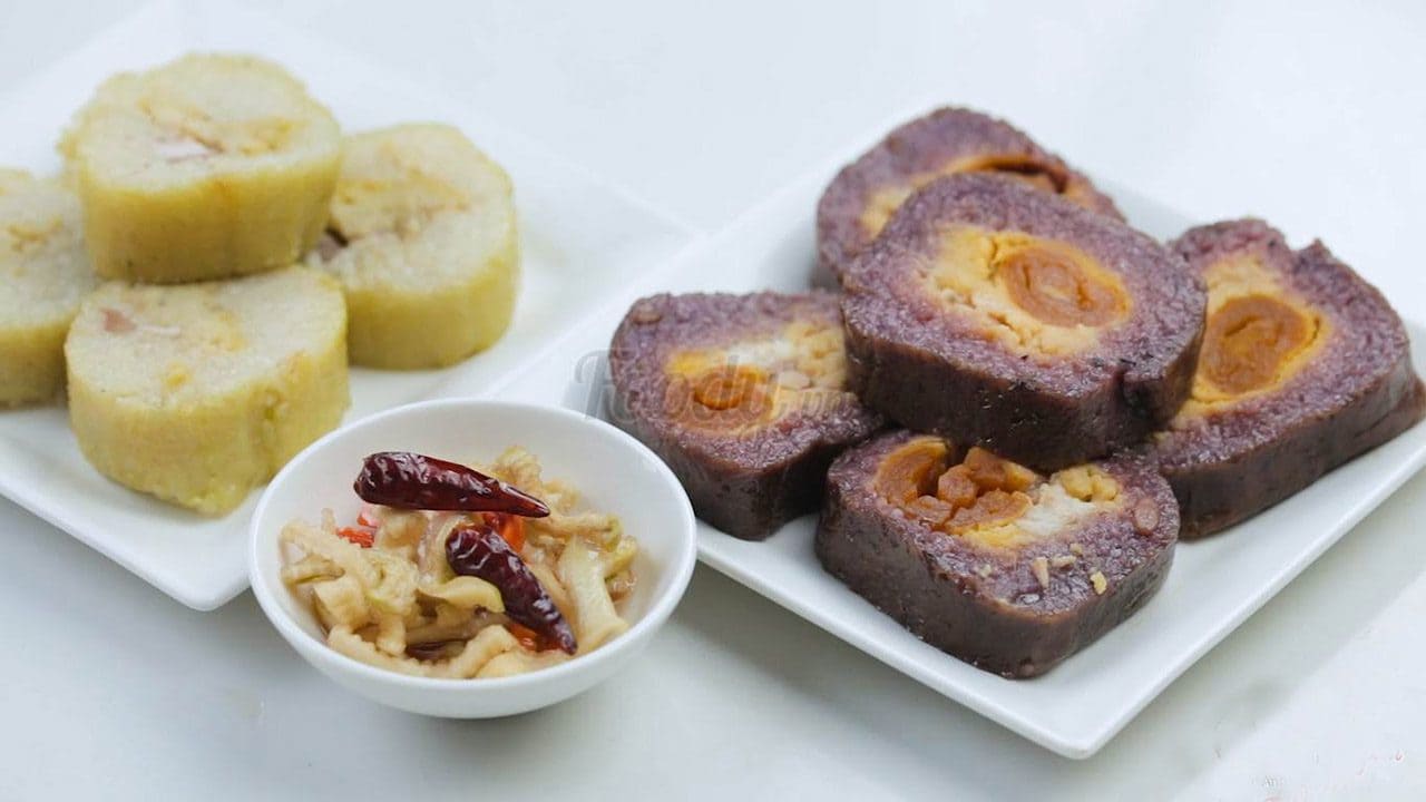 Bánh tét bà Huỳnh Thị Trọng, bánh tét lá cẩm Cần Thơ