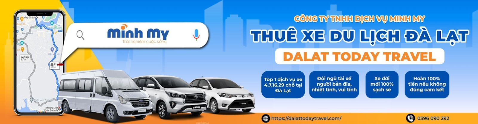 3 địa chỉ thuê xe 16 chỗ Đà Lạt giá rẻ, 100% khách hài lòng